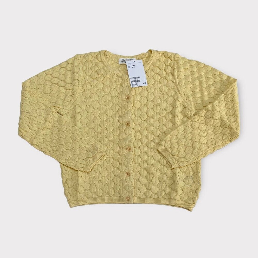NEW Yellow Cardigan Sweater 6-8y